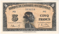 French West Africa 5 Francs, 14.12.1942